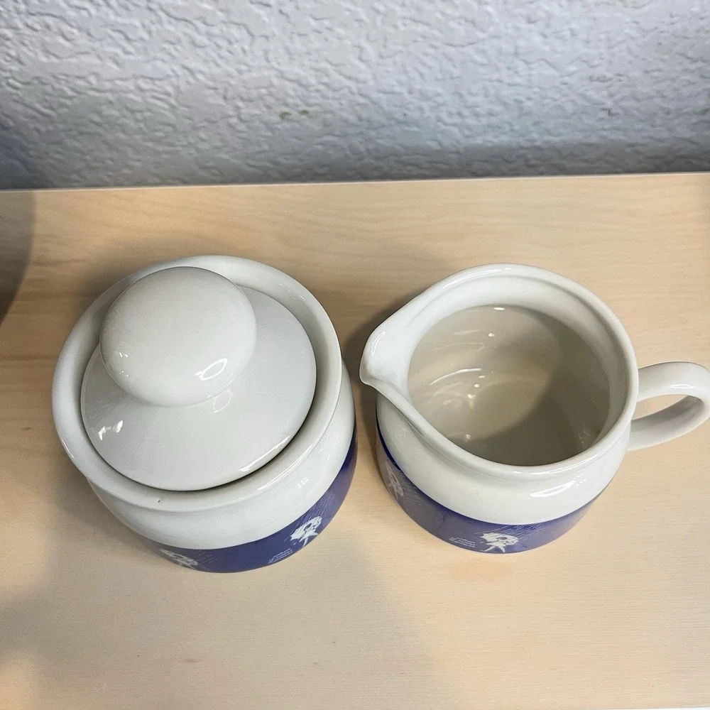 Vintage 1980s Morton Salt Girl When It Rains It Pours Creamer and Sugar Bowl Set